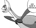 Cresselia was borrowed by Platinum from Pearl's father to help in defeating Charon and Giratina in the Distortion World.