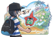 Sun Moon Rotom Pokédex artwork