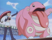 Jessie and Lickitung