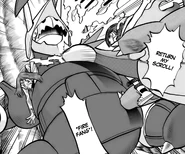 Fire Fang being used by Zinnia's Salamence.