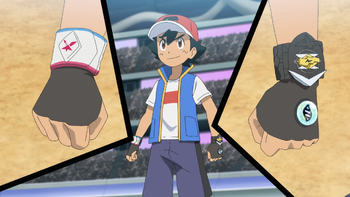 Ash Ketchum Z-Power Ring, Dynamax Band and Key Stone