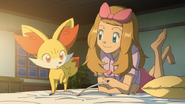 As a Fennekin with Serena