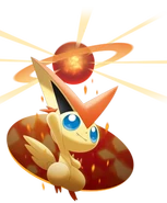 Victini using Fusion Flare