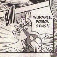 Poison Sting being used by B-2's Wurmple.
