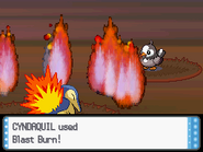 Blast Burn depicted in Pokémon Diamond Version and Pokémon Pearl Version