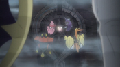 The Guardian Deities took Nebby to the forest, where Ash had found it