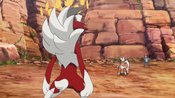 Midnight Lycanroc becomes confused from using Outrage