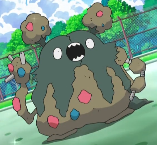 This Garbodor is a poison-type Pokémon owned by an unnamed trainer. 