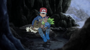 Ash hugging the other Pokémon