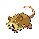 Raticate's Pokémon HeartGold Version and Pokémon SoulSilver Version sprite ♀