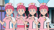 The Nurse Joy-s from the islands have gathered to help