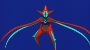 Purple Crystal Deoxys in its Attack Forme