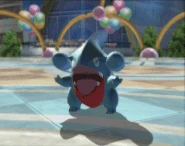 Gible's fainting animation in Pokémon Battle Revolution.