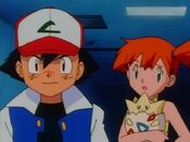 Misty notices Ash's nervousness