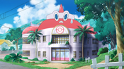 Rotom fused with the Pokémon Center