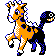 Girafarig's Silver shiny sprite