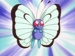 Ash traded Butterfree to the gentleman, but had second thoughts and traded it back.