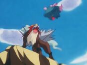 Entei Roars at Misdreavus