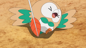 Rowlet is bound by the Spirit Shackle