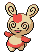 Spinda's Pokémon Black Version and Pokémon White Version sprite