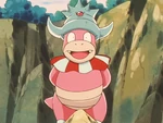 Arthur was Alice's Slowpoke, who traveled with her. Upon seeing the other Slowpoke and Slowbro weakened, it took the King's Rock and a Shellder bit it, causing Arthur to evolve into Slowking. It revealed a path to a cave, where it now resides with the Slowpoke as a leader.