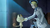 Meowth makes a deal with Colress