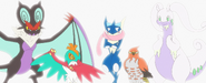 Noivern with his teammates