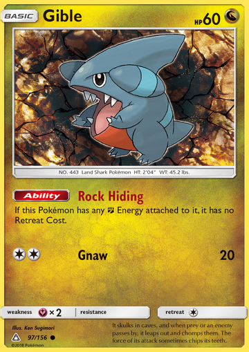 Gible Ultra Prism 97 Pokemon Wiki Fandom