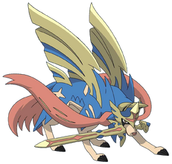 Zacian, Crowned Sword form with custom mouth expression (Pokemon