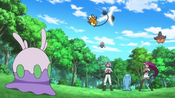 Dedenne arrives to save Goomy