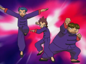 Kim of the Invincible Pokémon Brothers (center)