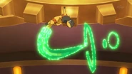 Dragon Tail being used by Clemont's Heliolisk.