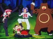 Team Rocket and Ursaring dance