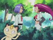 Meowth overhears the conversation