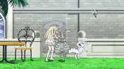 Lillie with Snowy and Magearna