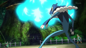 Gogoat negates Frogadier's attack