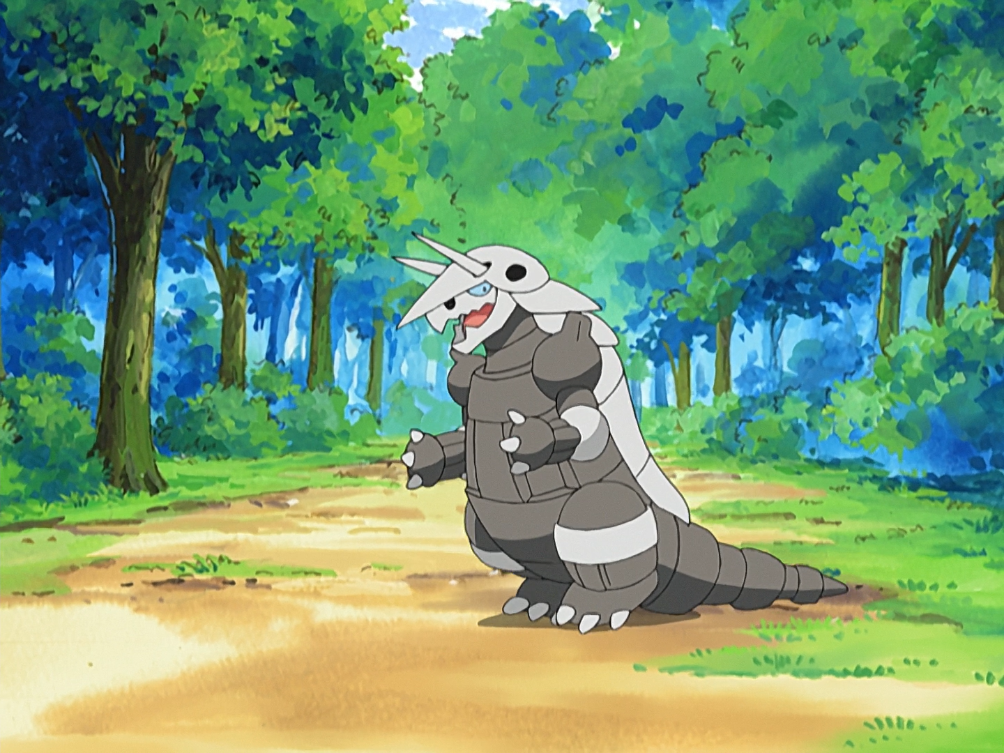 This Aggron is a steel/rock-type Pokémon who appeared in Trials and Adulati...