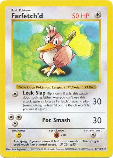 Pokemon Farfetch'd Base Set Frete Incluso