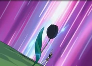 Domino's black tulip generating an electrical charge.