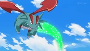 Dragon Tail being used by Sawyer's Salamence.