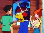 Misty pulls Ash's ear before deciding