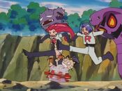 Team Rocket got tripped by Forretress