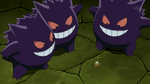 Conley fought and calmed down the three Gengar, who are protectors of the arena.