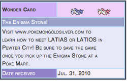 Pokemon Enigma Stone Latias Latios Event Distribution for