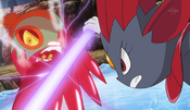 Hawlucha endures Weavile's Night Slash