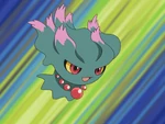 Katie's Misdreavus was the fourth Pokémon used in the Hoenn League Ever Grande Conference. It was seen briefly in battle against Ash's Glalie where it was easily defeated. However, Katie tells Misdreavus to use Destiny Bond taking Glalie down with itself.