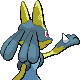 Lucario's back shiny sprite