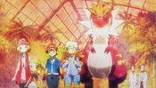 Ash and friends leave the Pokémon Fossil Research Lab and continue their journey.