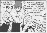 Sparky, along with Pyro and Rainer, in The Electric Tale of Pikachu (manga)