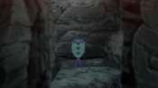 A lone Pokémon is stuck inside the cave